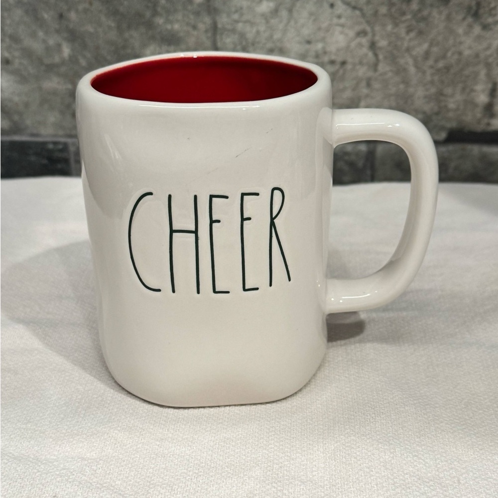 Rae Dunn White and Red 'Cheer' Mug